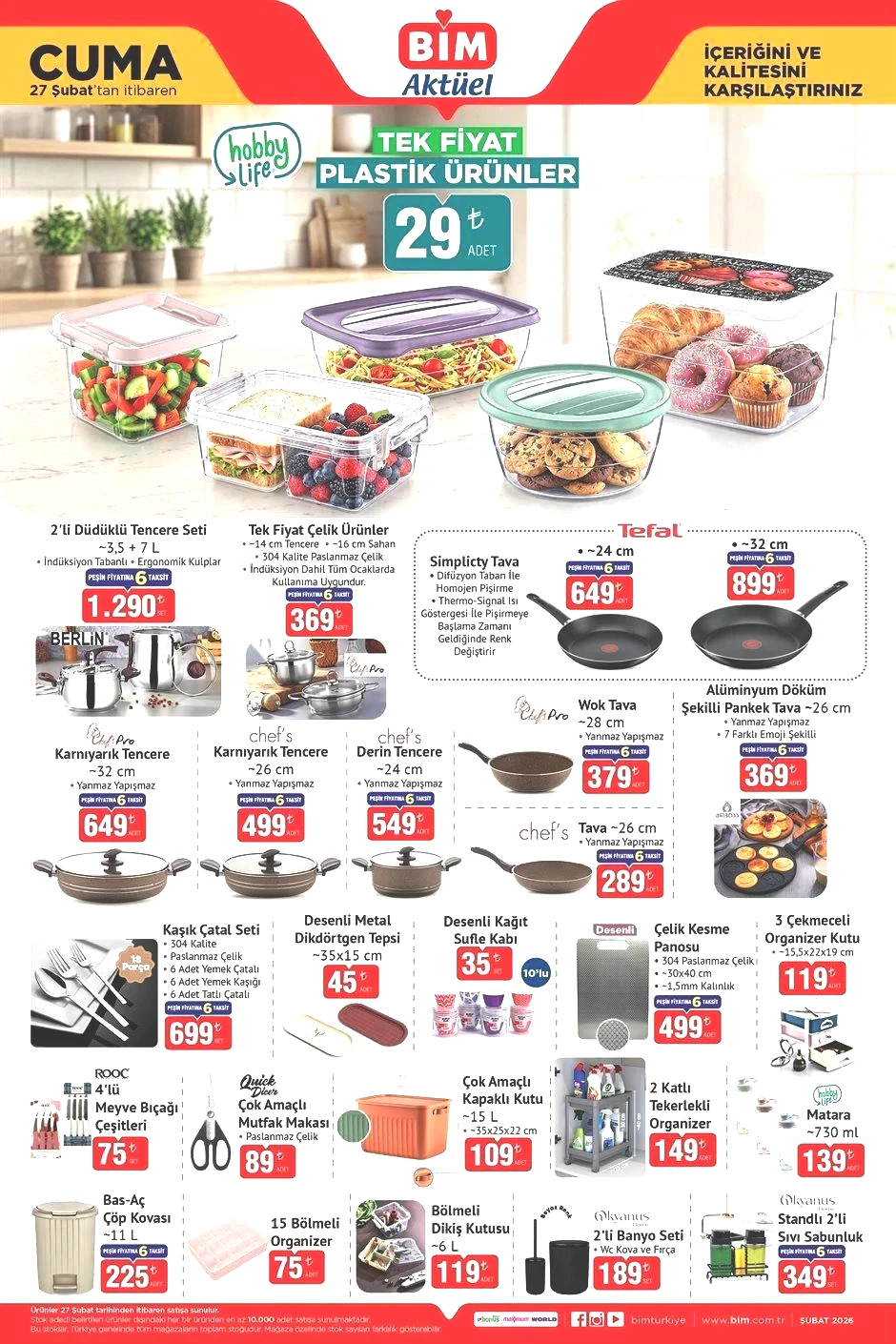 BİM 27 ŞUBAT CUMA AKTÜEL KATALOĞU