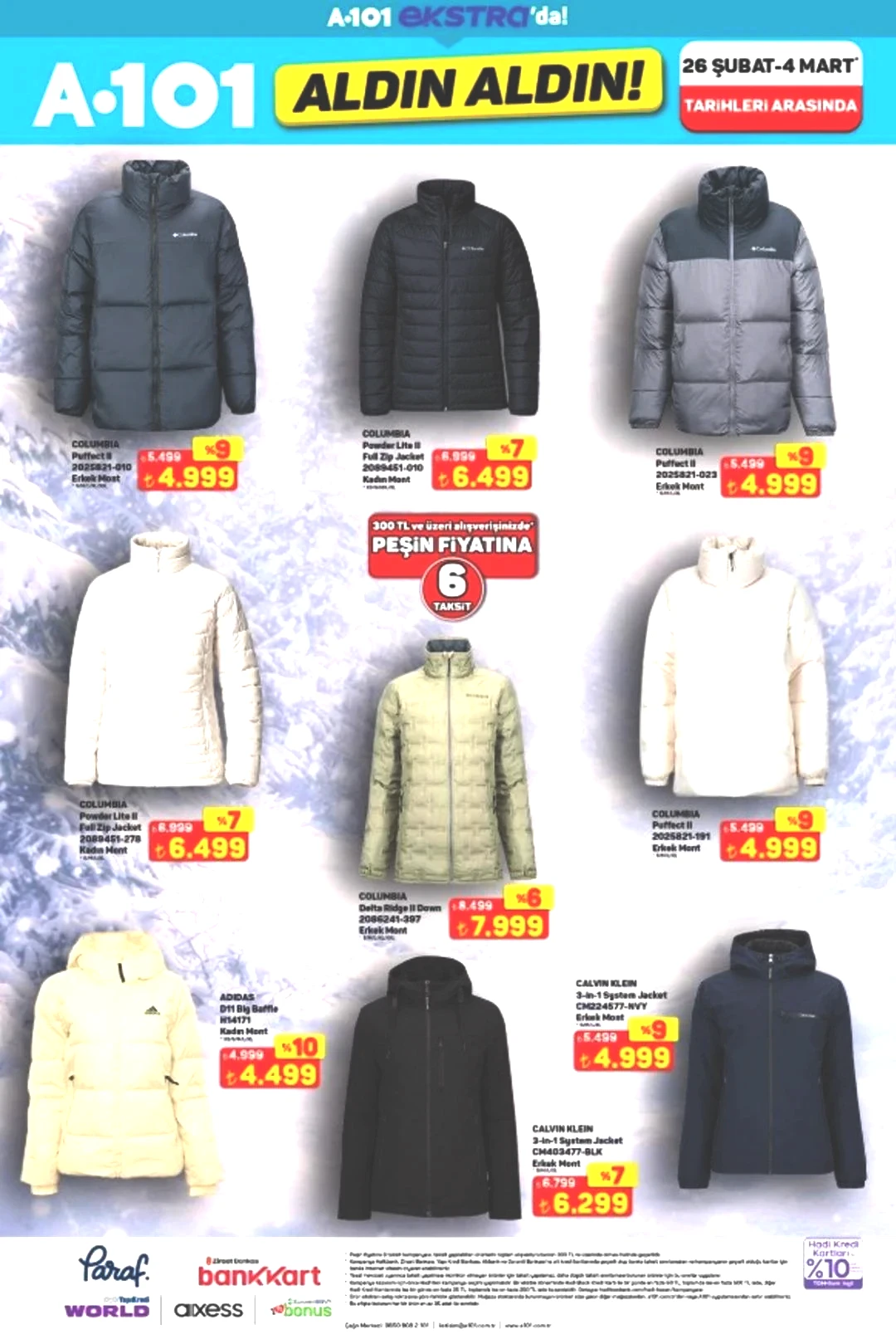 A101 e Columbia mont çeşitleri geliyor! 26 Şubat 2026 A101 katalog yayınlandı! 19