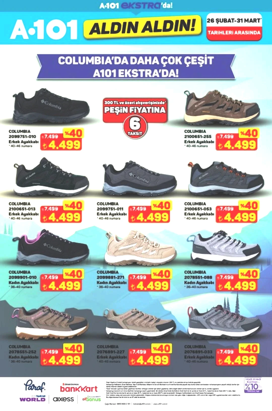 A101 e Columbia mont çeşitleri geliyor! 26 Şubat 2026 A101 katalog yayınlandı! 18