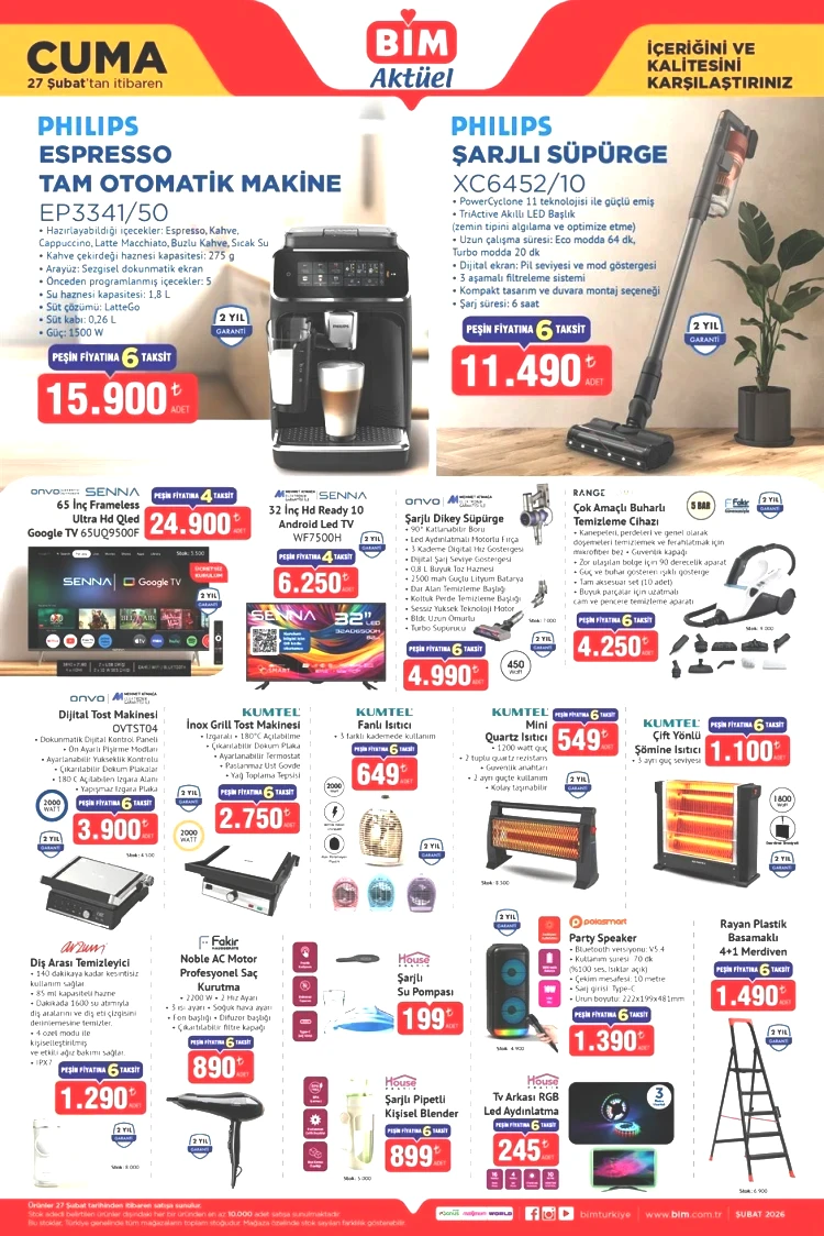 BİM 27 ŞUBAT CUMA AKTÜEL ÜRÜNLER KATALOĞU